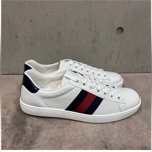 GUCCI ACE LEATHER SNEAKERS
